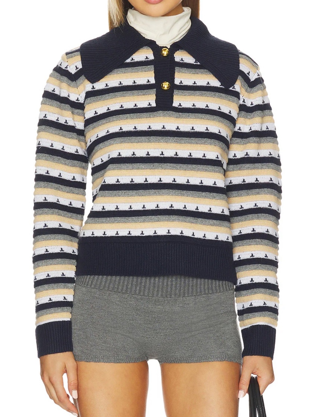 Navy Multi Sweater - Picture 1 of 2